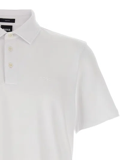 Hugo Boss 'palosh 30' Polo Shirt In White