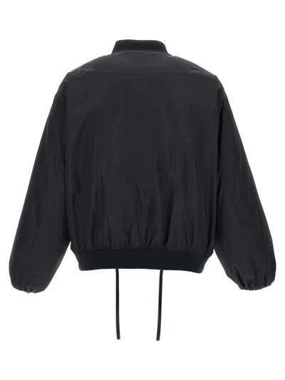 Jil Sander Balloon-sleeve Bomber Jacket In Black