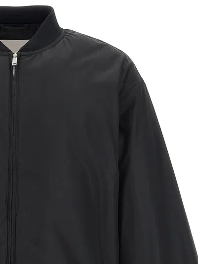 Jil Sander Balloon-sleeve Bomber Jacket In Black