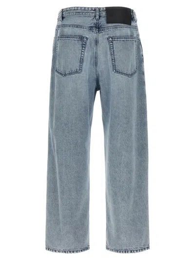 Jil Sander Antartic Blue Cotton 183 Aw 23 Treated Trousers In Brown