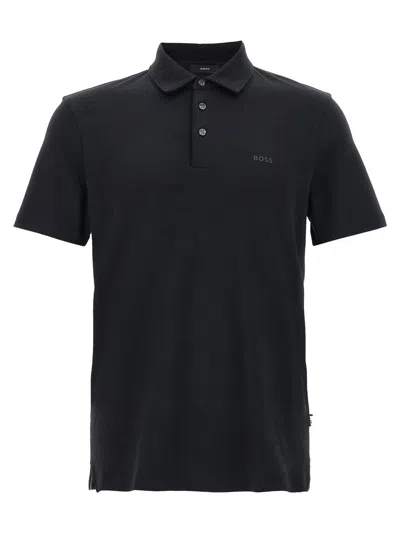 Hugo Boss Blue Palosh 30 Polo Shirt In Black