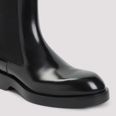 Jil Sander Calf Leather Chelsea Boots In Black