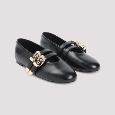 Stuart Weitzman Double-buckle Ballet Flats