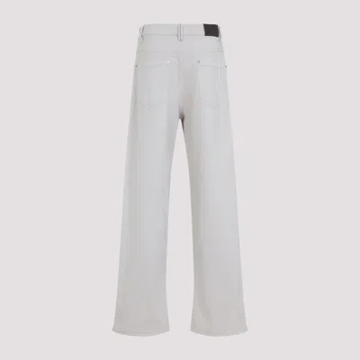 Brunello Cucinelli Garment Dyed Grey Cotton Jeans In Gray