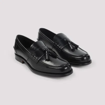 Tod's Nappa Leather Loafers With Decorative Tassel Design In Black