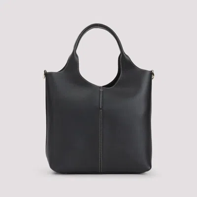 Tod's Black Leather Mini Tote Bag In Black