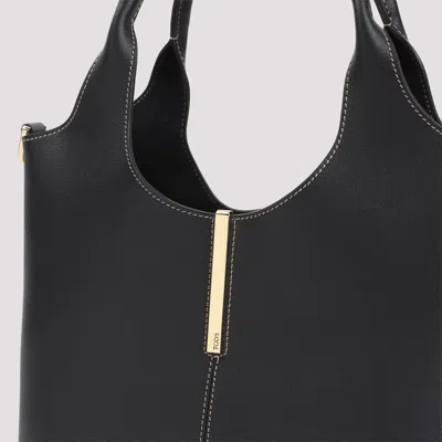 Tod's Black Leather Mini Tote Bag In Black