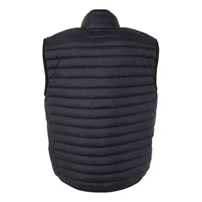 Stone Island Logo Patch Puffer Vest In Blue