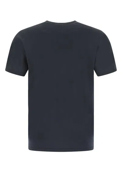 Aspesi Dark Blue Cotton T-shirt In Black