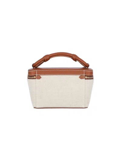 Balmain B-army Vanity Beige Canvas Bag