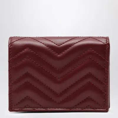 Gucci Gg Marmont Rosso Ancora Card Holder