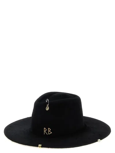 Ruslan Baginskiy Chain Strap Fedora Hats Black In Black