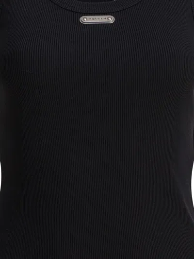 Alexander Mcqueen Ribbed Texture Sleeveless Top