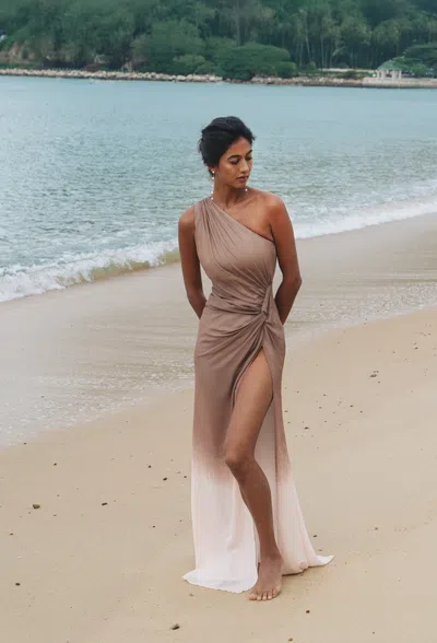 Sau Lee Grecia One-shoulder Dress