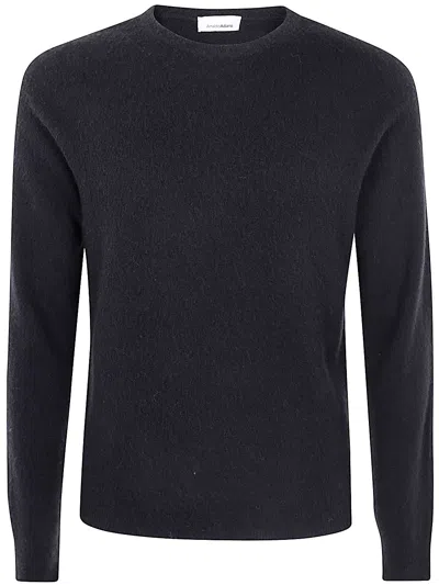 Arnaldo Adiansi Cashmere Felted Crewneck Clothing In Black