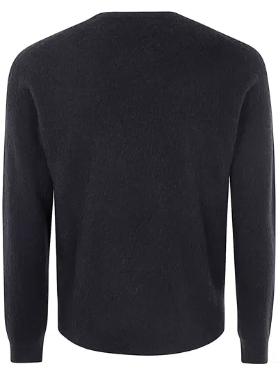 Arnaldo Adiansi Cashmere Felted Crewneck Clothing In Black