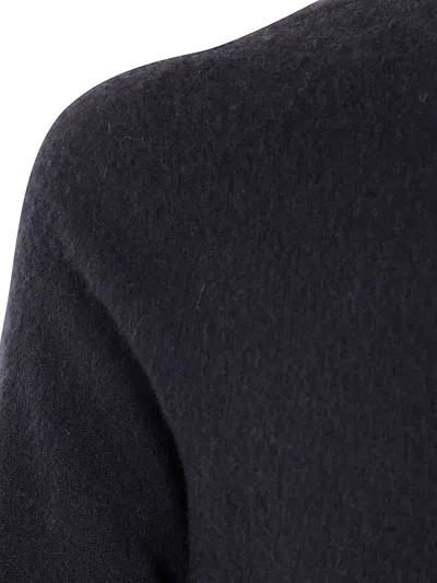 Arnaldo Adiansi Cashmere Felted Crewneck Clothing In Black