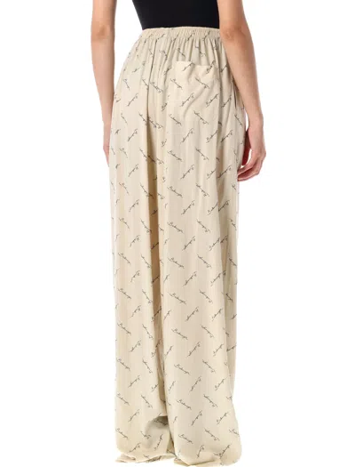 Balenciaga Women Printed Viscose Pyjama Pant In Neutral