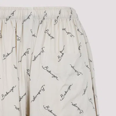 Balenciaga Women Printed Viscose Pyjama Pant In Neutral