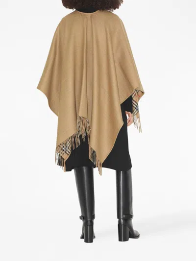Burberry Check Wool Cape