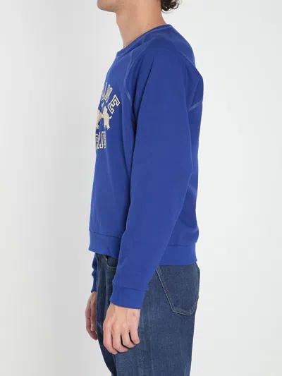 Celine Slim-fit Logo-print Cotton-jersey Sweatshirt In Multi