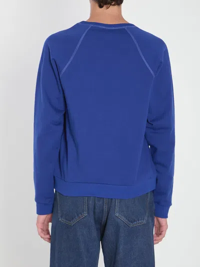 Celine Slim-fit Logo-print Cotton-jersey Sweatshirt In Multi