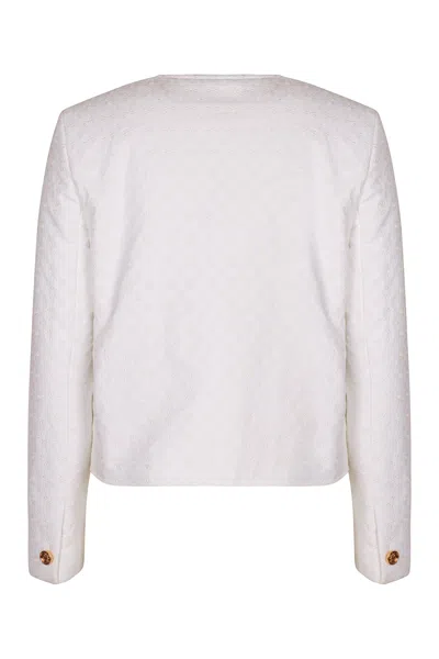 Celine Chelsea Button-front Cotton Jacket In White
