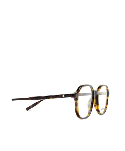 Montblanc Eyewear Square Frame Glasses In Brown