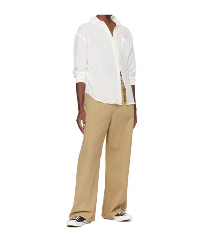 Darkpark Stretchless Wide-leg Jeans In White