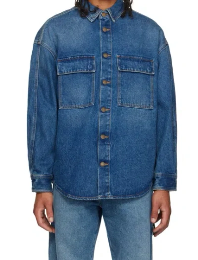 Darkpark Blue Warren Denim Shirt In Blue