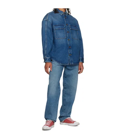 Darkpark Blue Warren Denim Shirt In Blue