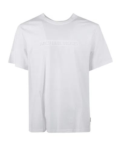 Michael Kors Mens Gingham Short Sleeve Button-down Shirt In White