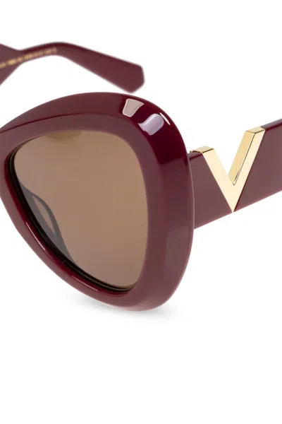 Valentino Eyewear Butterfly-frame Sunglasses In Brown