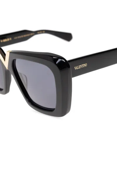 Valentino V-gold Ii Acetate Butterfly Sunglasses In Blue