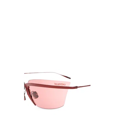 Valentino Eyewear Geometric-frame Sunglasses In Pink
