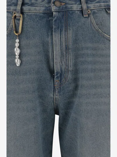 Darkpark High-waisted Straight-leg Jeans In Blue