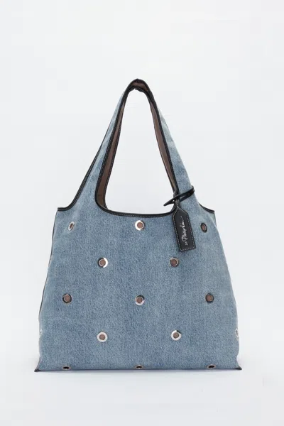 3.1 Phillip Lim Denim Market Tote With Grommets