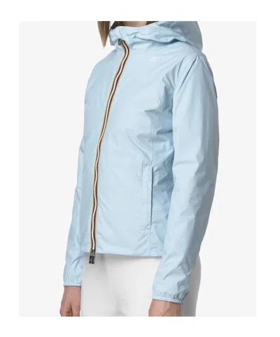 K-way Reversible Hooded Zip-up Jacket In Blue