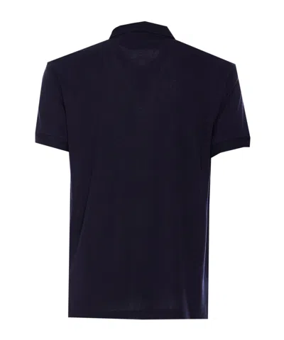 Tom Ford Polo Shirt With Button Placket And Collar In Black