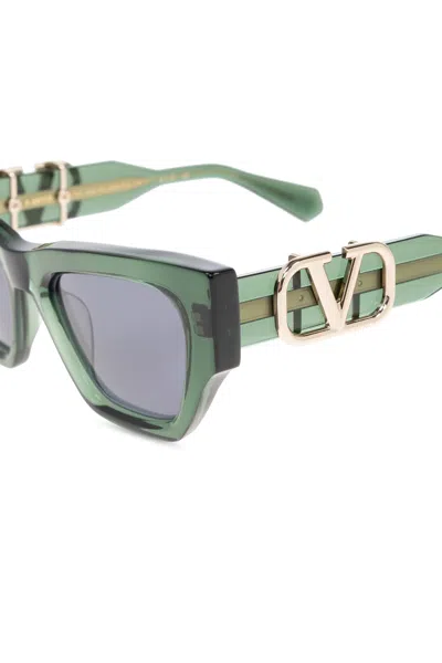 Valentino Eyewear Cat-eye Sunglasses In Green