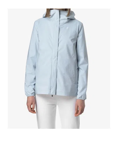 K-way Celeste Mid Jacket With Technical Fabric In Blue