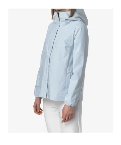 K-way Celeste Mid Jacket With Technical Fabric In Blue
