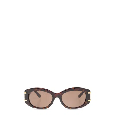 Dolce & Gabbana Dolce  Gabbana Eyewear Oval Frame Sunglasses In Brown