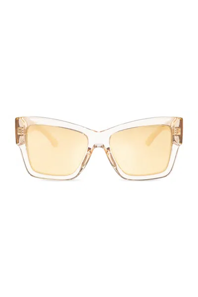 Dolce & Gabbana Logo-lettering Sunglasses In Neutral