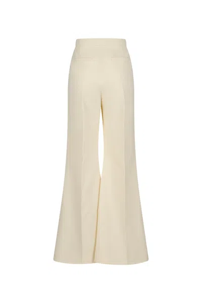 Givenchy White Linen Wide Leg Pant In White
