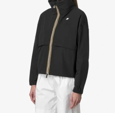 K-way Jacket Waterproof Black Pure Aubette Memory Touch In Black
