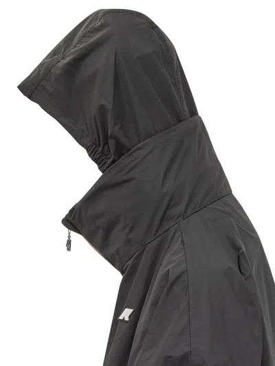 K-way Jacket Waterproof Black Pure Aubette Memory Touch In Black