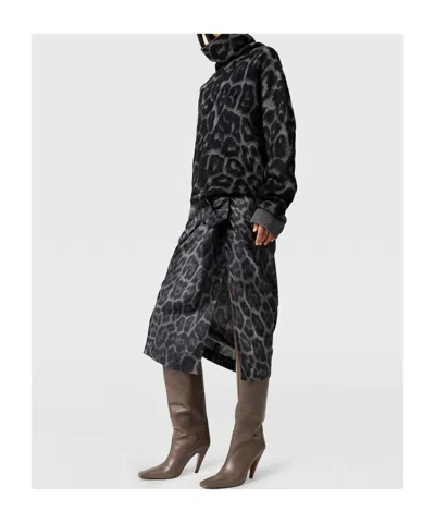 Stella Mccartney Knotted Asymmetric Leopard Midi Skirt