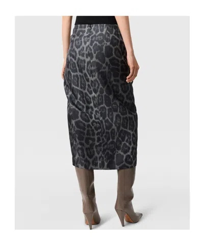 Stella Mccartney Knotted Asymmetric Leopard Midi Skirt