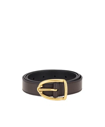 Tom Ford 23mm Angled Buckle Belt In Brown